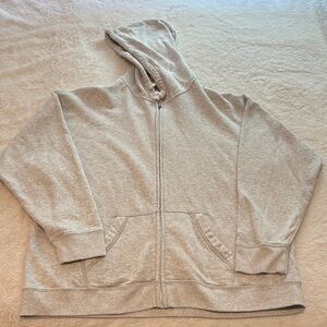 Hollister Women’s Gray Zip-Up Hoodie, Size Large